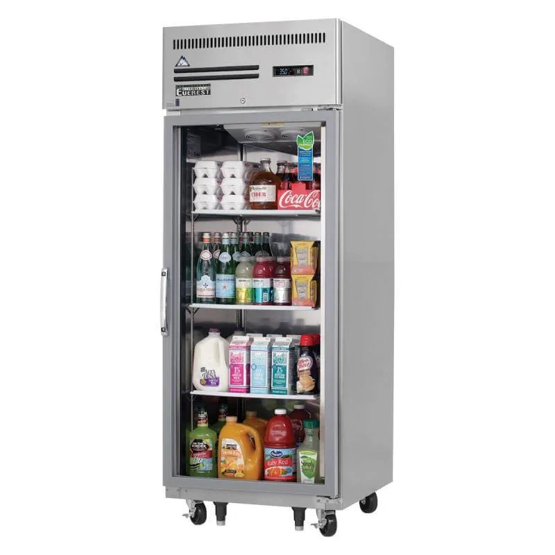 Everest's - ESGR1, 29" One Glass Door Reach-In Refrigerator 23 cu.ft.