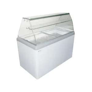 Excellence Industries - HBG-7HC, 43" Commercial Glass Door Ice Cream Dipping Cabinet Freezer (7) 5 Liter Pans 6.4 cu.ft.