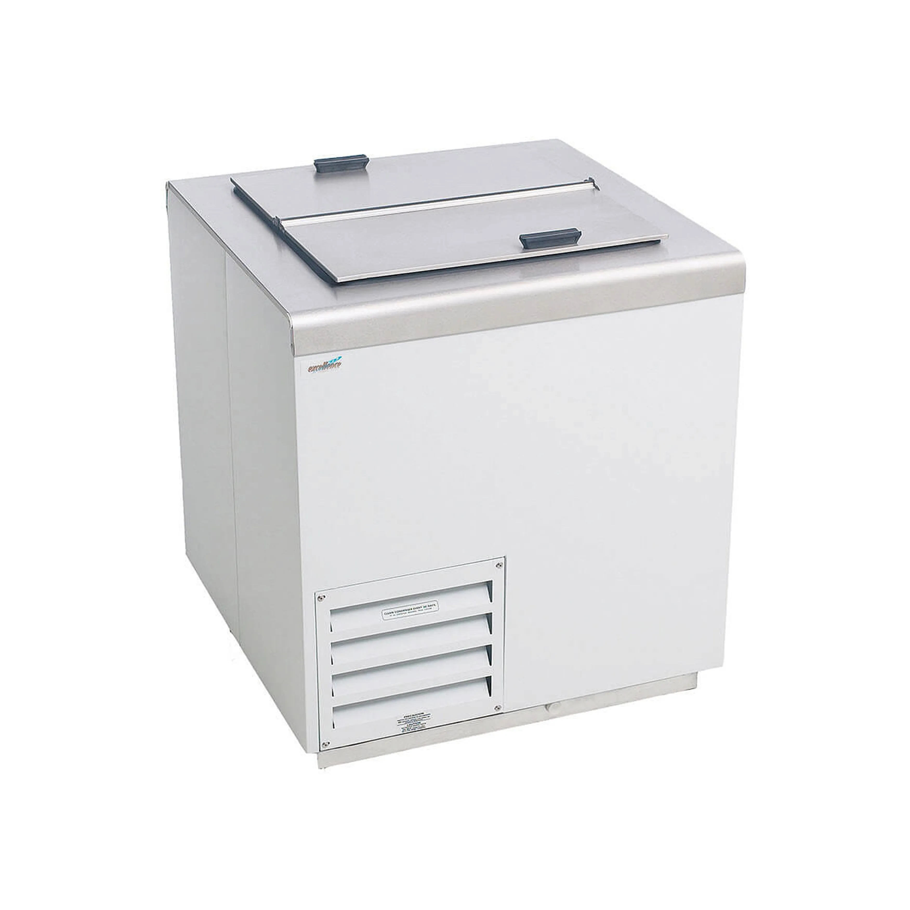 Excellence Industries - HFF-4HC, 30" Commercial 7 Tub Flip Top Ice Cream Dipping Cabinet White