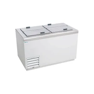 Excellence Industries - HFF-8HC, 54" Commercial 19 Tub Flip Top Ice Cream Dipping Cabinet White