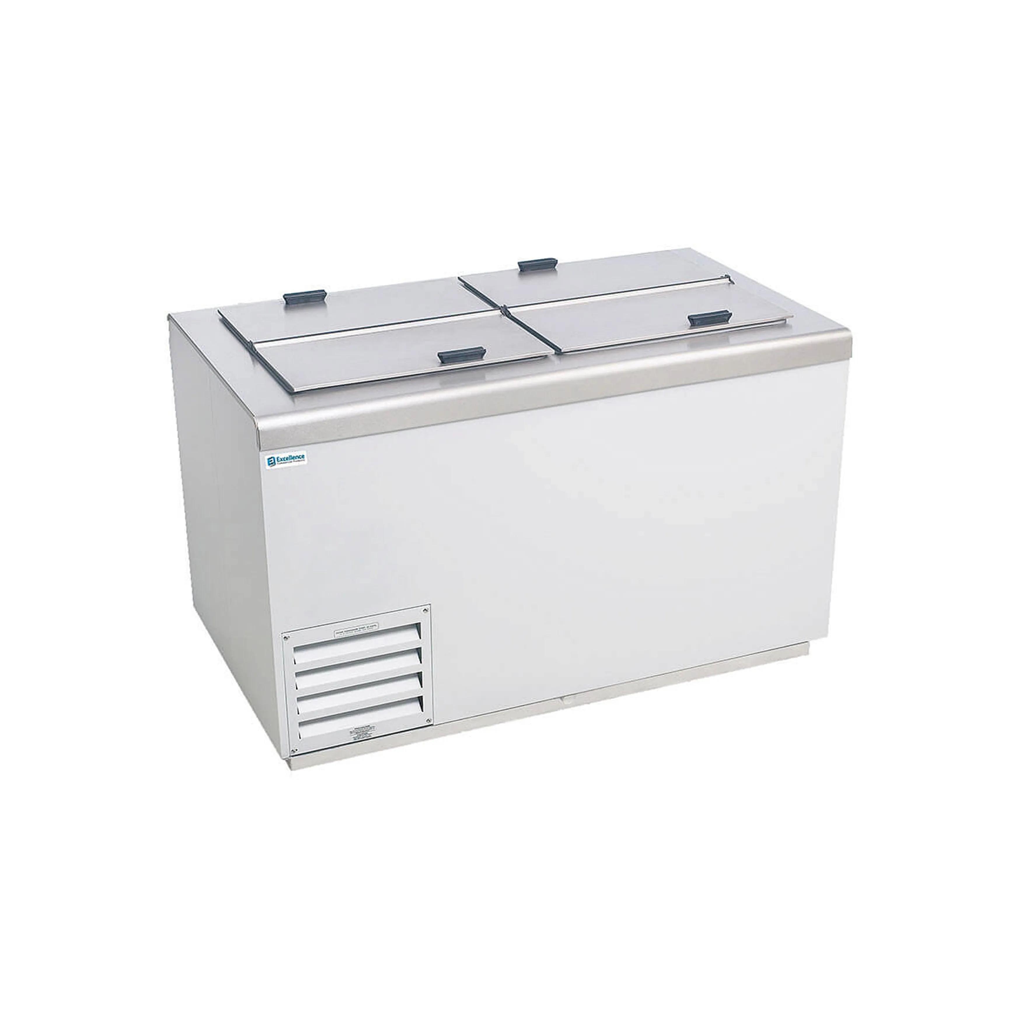 Excellence Industries - HFF-8HC, 54" Commercial 19 Tub Flip Top Ice Cream Dipping Cabinet White