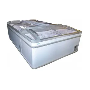 Excellence Industries - HR-21H, 82" Commercial Curved Top Island Display Freezer / Cooler 30.9 cu. ft.