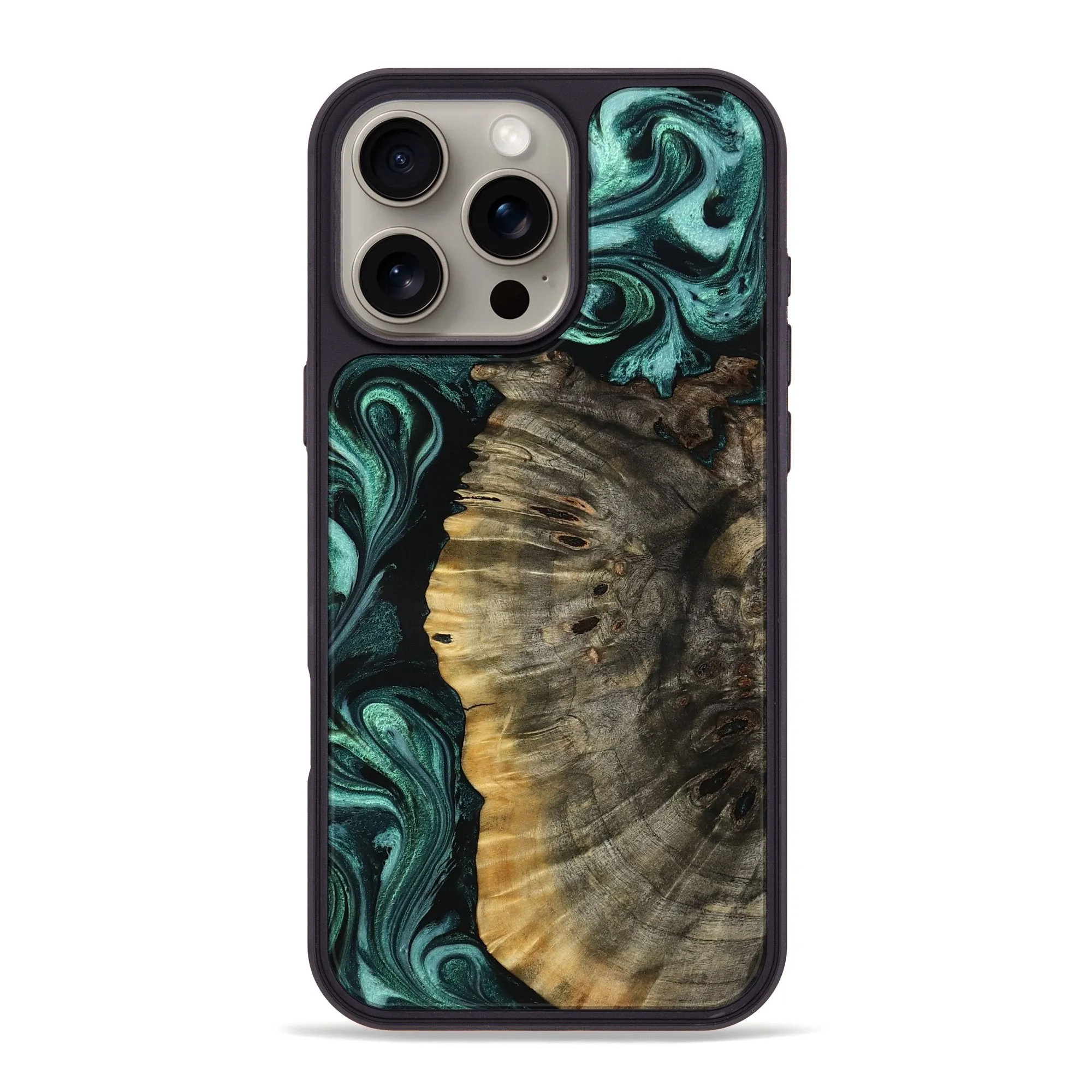 Screen Defense Protective Film Iphone 16 Pro Max Wood Phone Case - Winnie (Green, 781757)