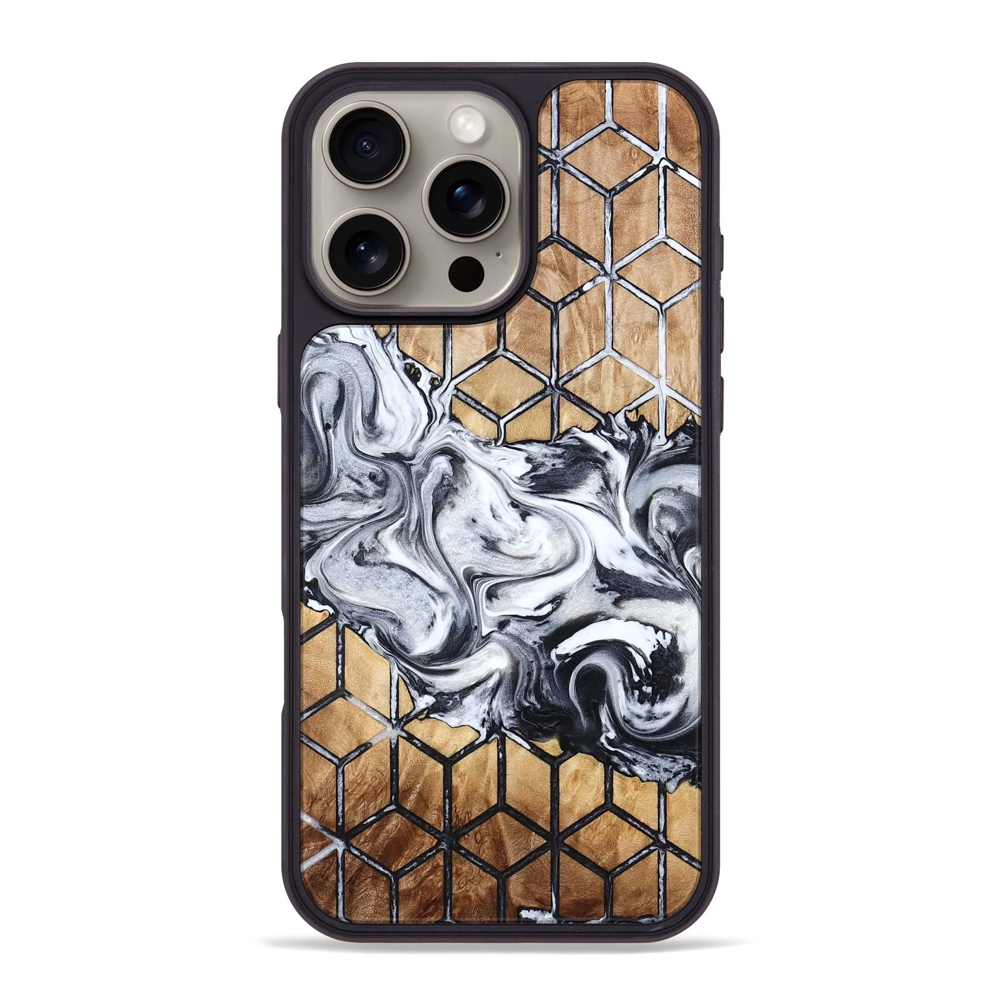 Iphone 16 Pro Max Wood Phone Case - Lenard (Pattern, 781687) Fingerprint Free