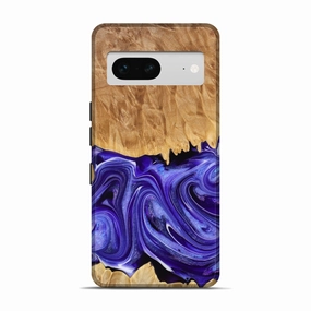 Pixel 7 Wood Live Edge Phone Case - Briar (Purple, 775430) Oleophobic Coating Bubble Free Installation