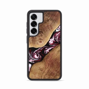 Galaxy S25 Wood Phone Case - Mylee (Red, 770384) Fingerprint Shield Shock Proof Film