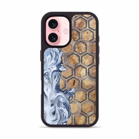 Iphone 16 Wood Phone Case - Irving (Pattern, 781750) Anti Finger Mark Film Impact Protection