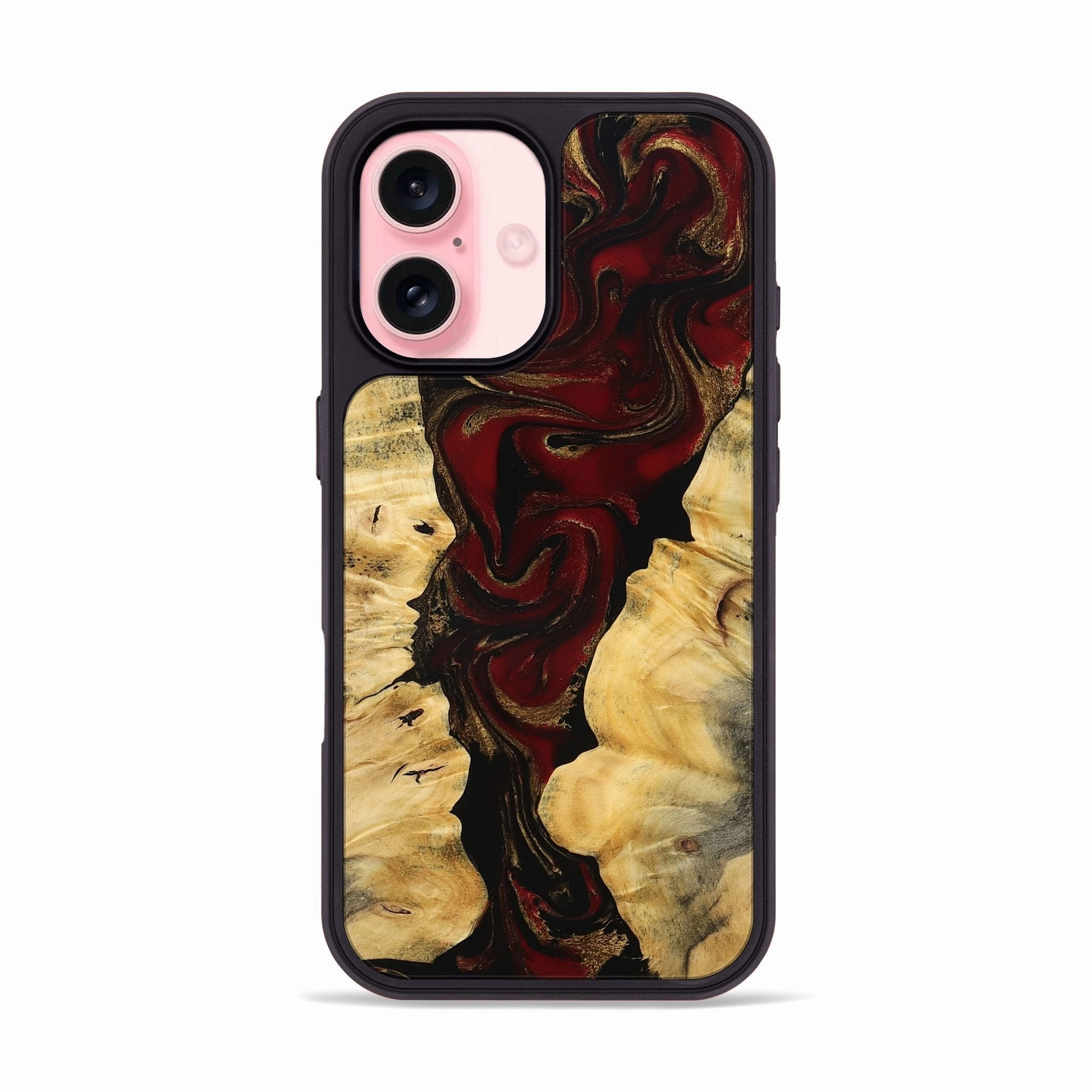 Iphone 16 Wood Phone Case - Karlee (Red, 775692) HD Clarity