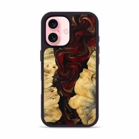 Iphone 16 Wood Phone Case - Karlee (Red, 775692) HD Clarity