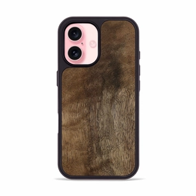 Smooth Touch Film Iphone 16 Wood Phone Case - Briggs (Wood Burl, 781869)