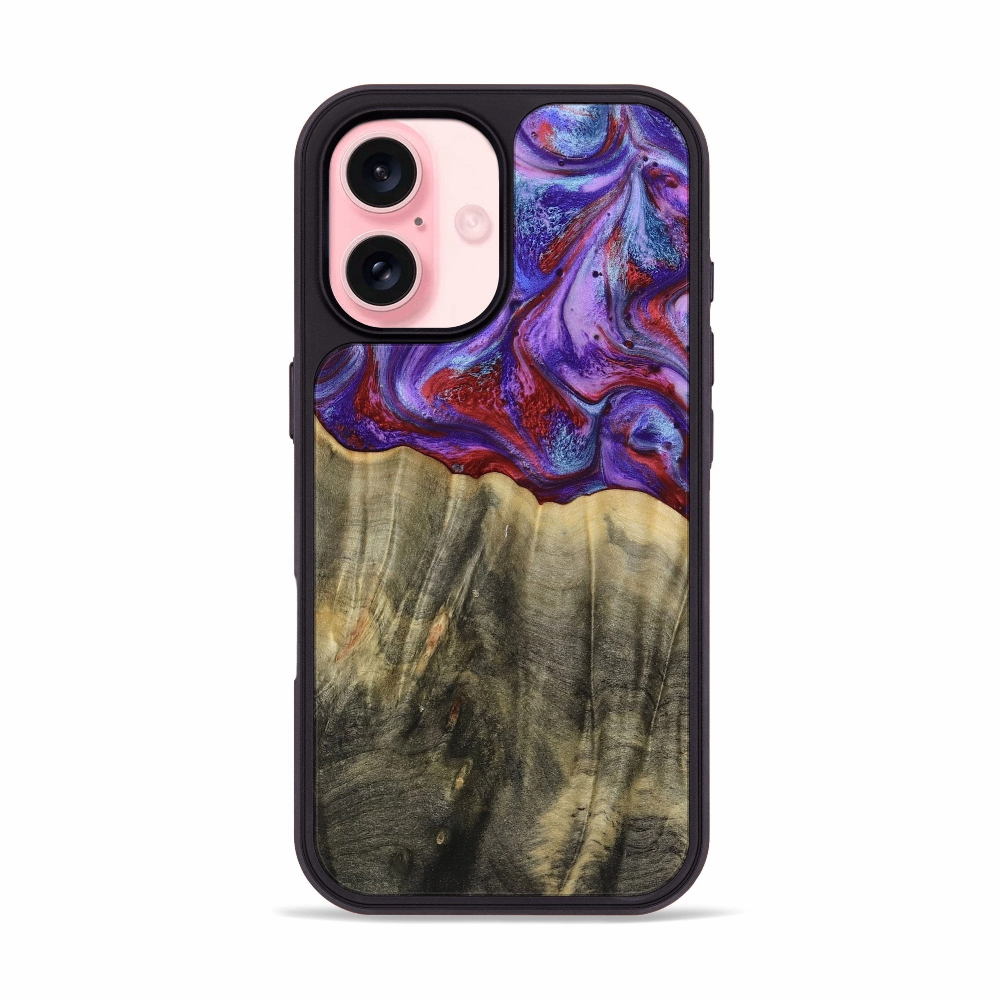 Grip Friendly Iphone 16 Wood Phone Case - Deion (Purple, 781659)