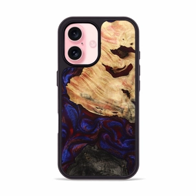 Iphone 16 Wood Phone Case - Koda (Red, 779213) Anti Scratch Shield