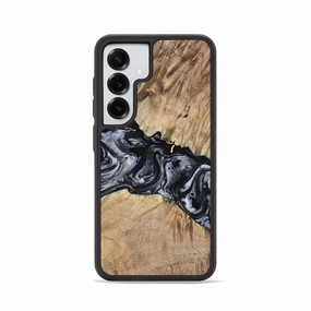 Galaxy S25 Wood Phone Case - Ed (Black & White, 778667) Scratch Proof Glass
