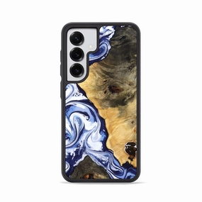 Anti Static Anti Finger Smudge Film Galaxy S25 Wood Phone Case - Ernest (Blue, 780888)