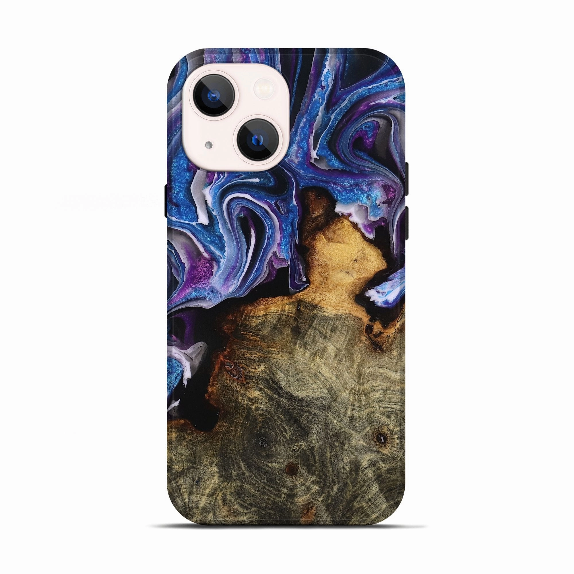 Anti Finger Grease Iphone 13 Wood Live Edge Phone Case - Johan (Purple, 776925)