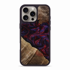 Anti Scratch Shield Iphone 16 Pro Max Wood Phone Case - Iliana (Red, 771177)