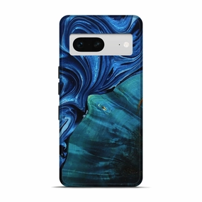 Tempered Glass Pixel 7 Wood Live Edge Phone Case - Cory (Blue, 781464)