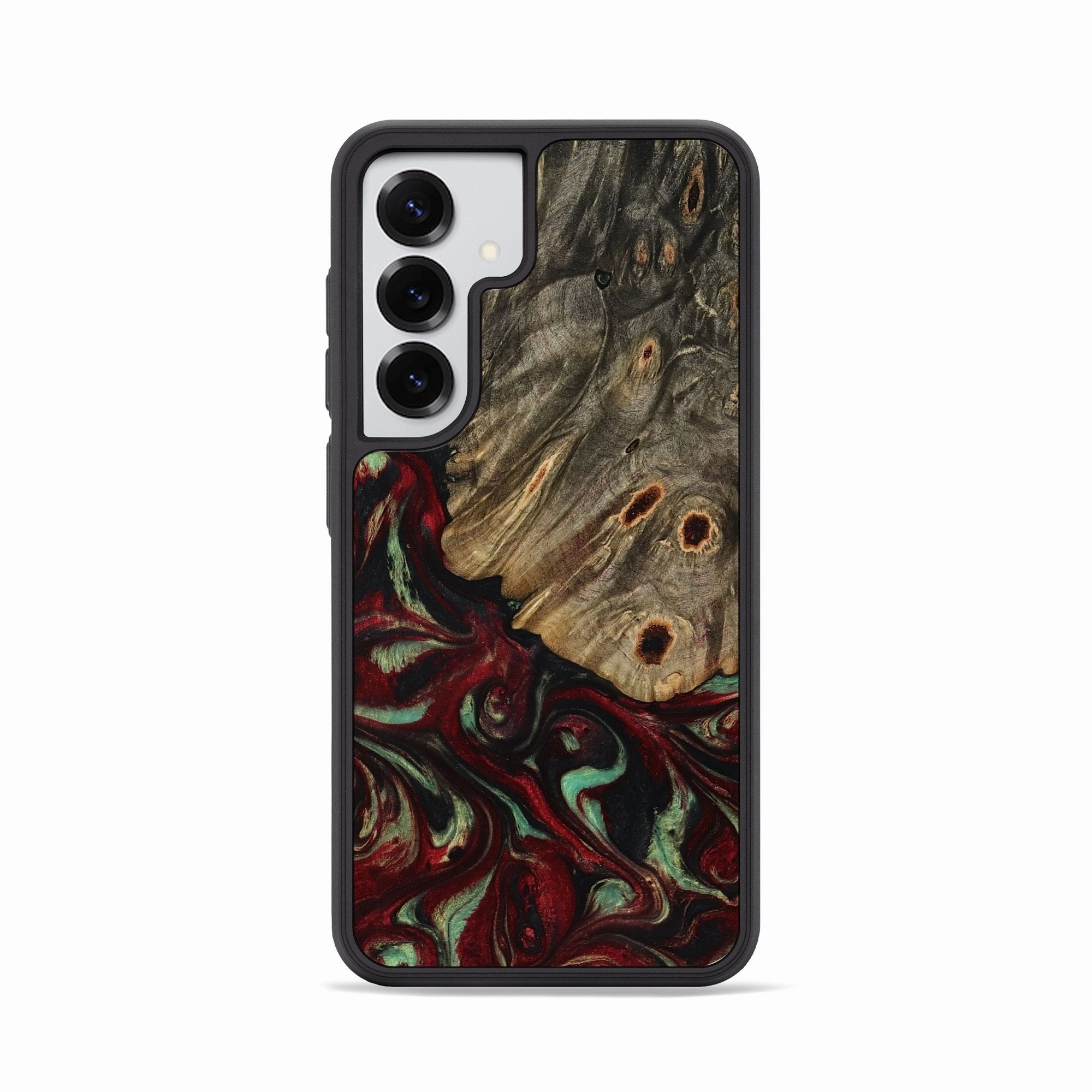 Galaxy S25 Wood Phone Case - Adonis (Red, 770733) Bubble Resistant Film Fingerprint Repellent