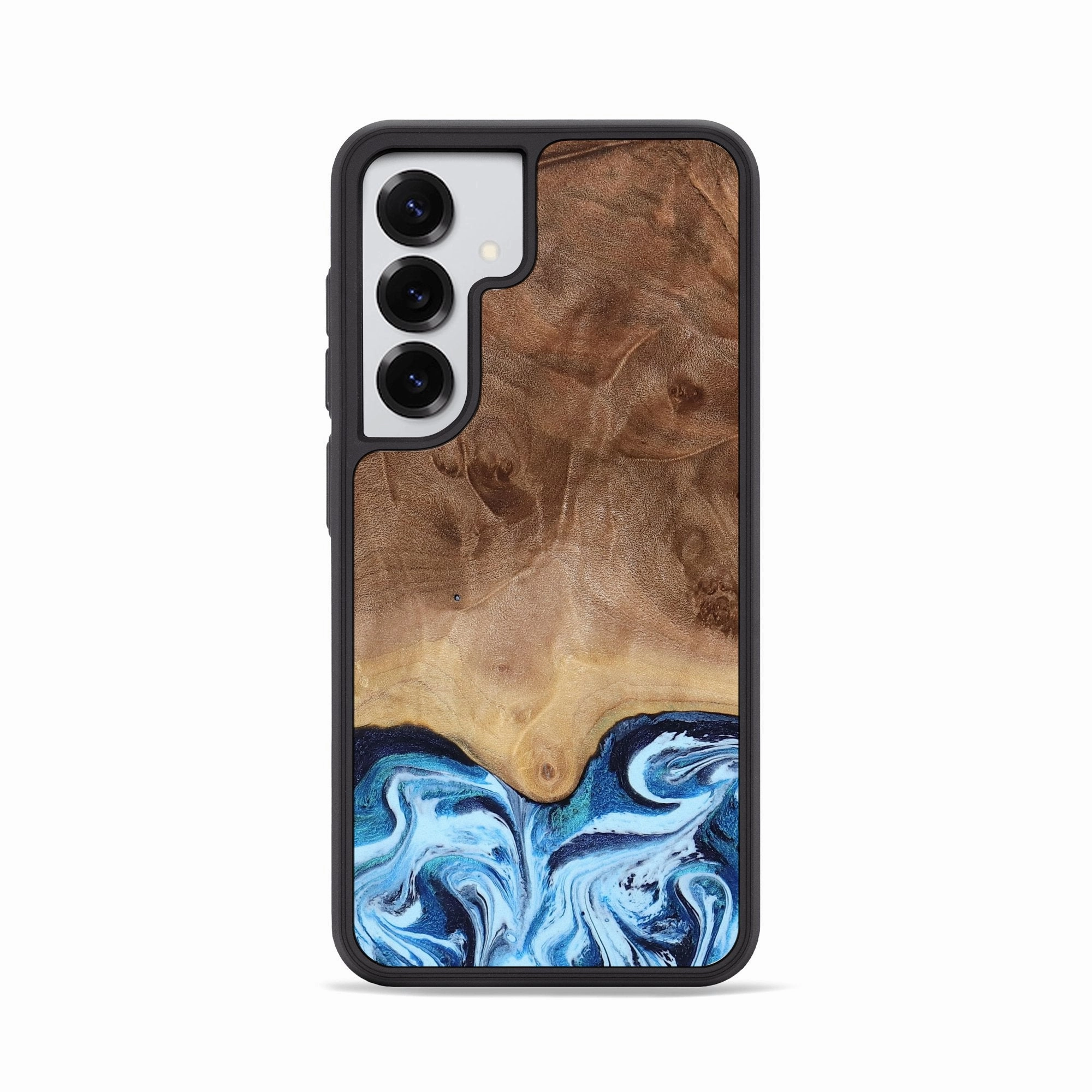Slim Screen Protector Galaxy S25 Wood Phone Case - Lylah (Blue, 760074)