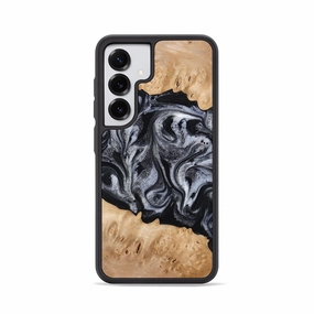 Galaxy S25 Wood Phone Case - Tyrell (Black & White, 776640) Screen Defense Anti Scratch Shield