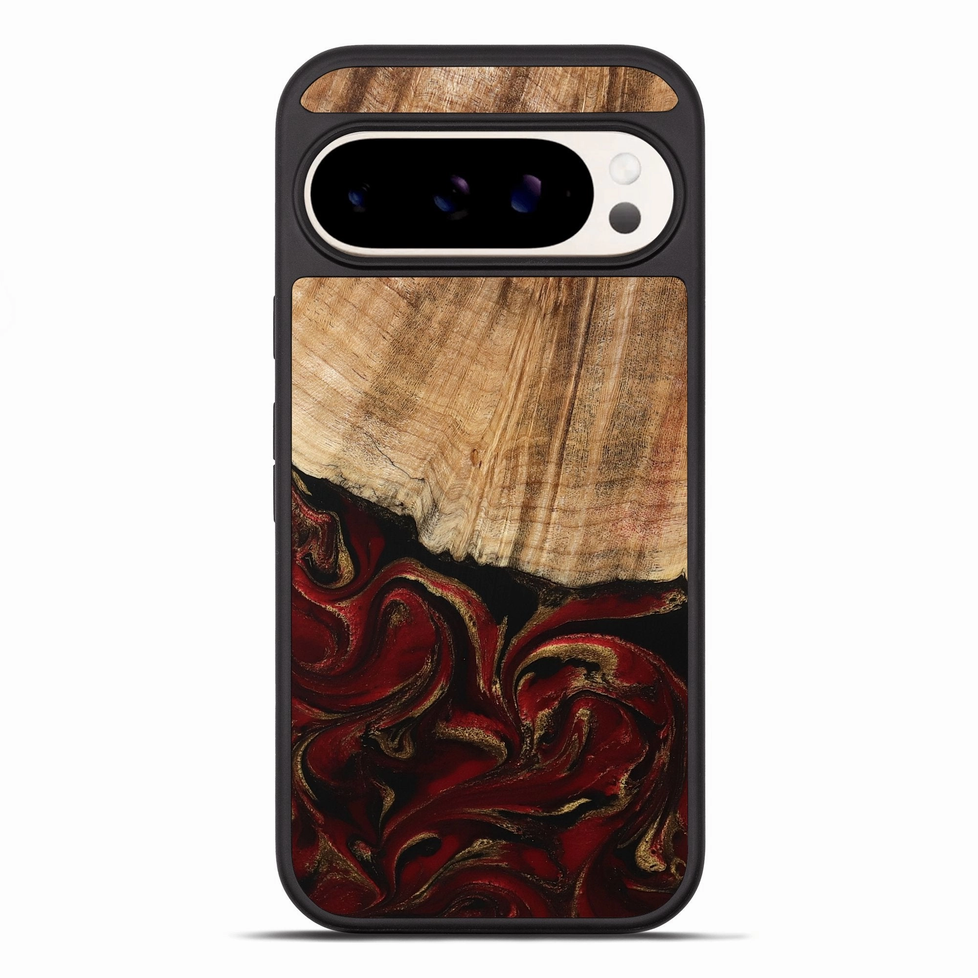 Pixel 10 Pro Xl Wood Phone Case - Lloyd (Red, 778285) Anti Static Film Anti Fingerprint Shield