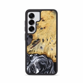 Galaxy S25 Wood Phone Case - Nevada (Black & White, 781581) Ultra Clear Water Resistant