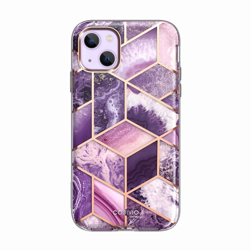 Easy Apply Anti Fingerprint Screen Iphone 14 Plus Cosmo Case- Purple