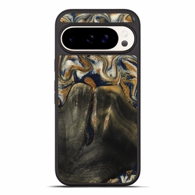 Shatterproof Glass Pixel 10 Pro Xl Wood Phone Case - Aldo (Teal & Gold, 781307)