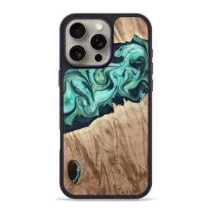 Iphone 16 Pro Max Wood Phone Case - Arrie (Green, 781763) Bubble Free Installation Crystal Clear