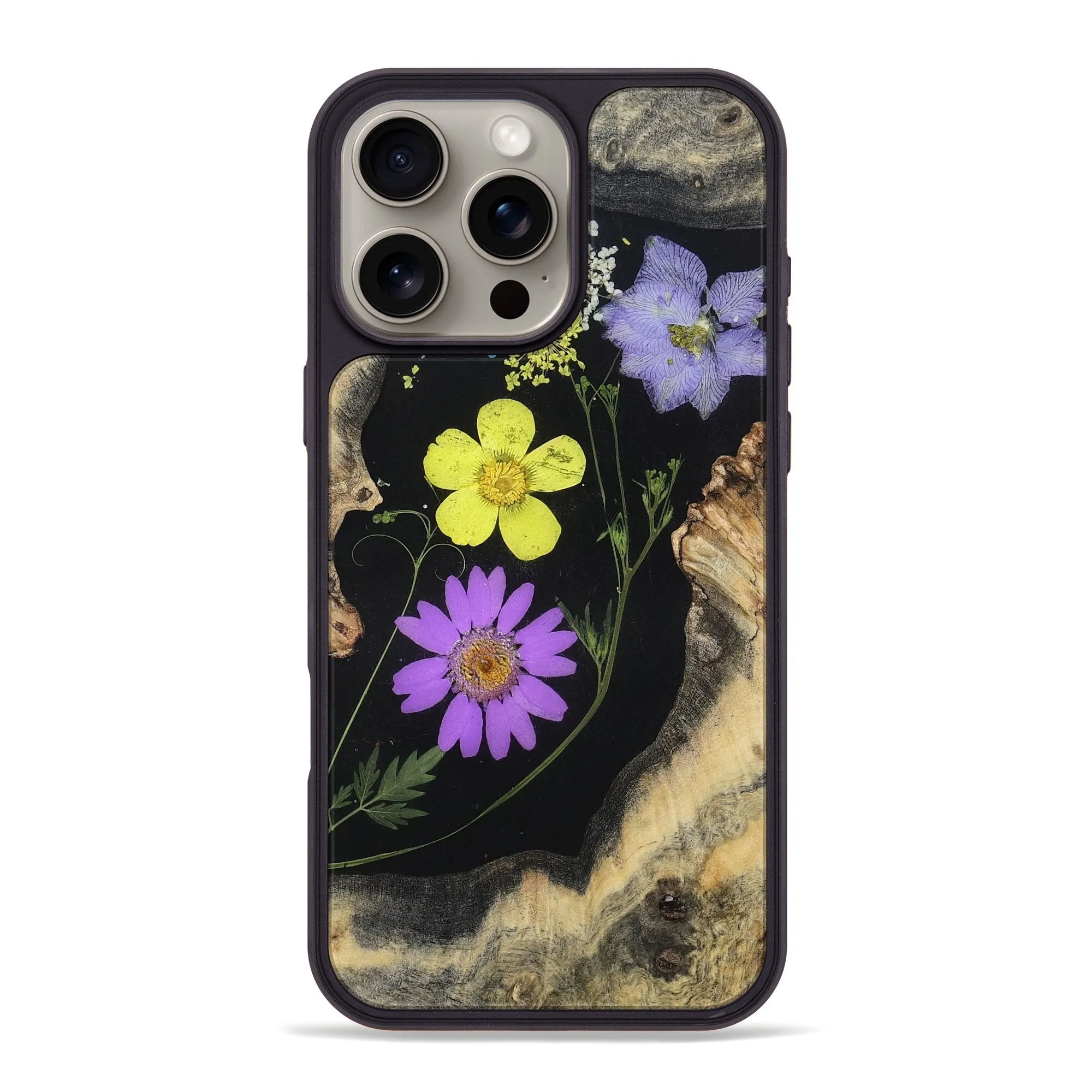 Anti Reflection Iphone 16 Pro Max Wood Phone Case - Blaine (Bloom, 781615)