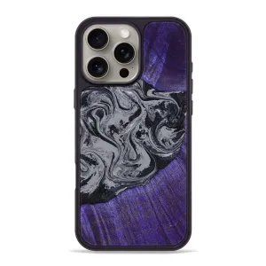 Anti Yellowing Screen Iphone 16 Pro Max Wood Phone Case - Jaidyn (Black & White, 779566)