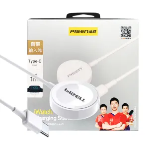 1M Type-C Charger For Apple Watch  1/2/3/4/5/6/7/Se  Pisen Quick Charge Cable