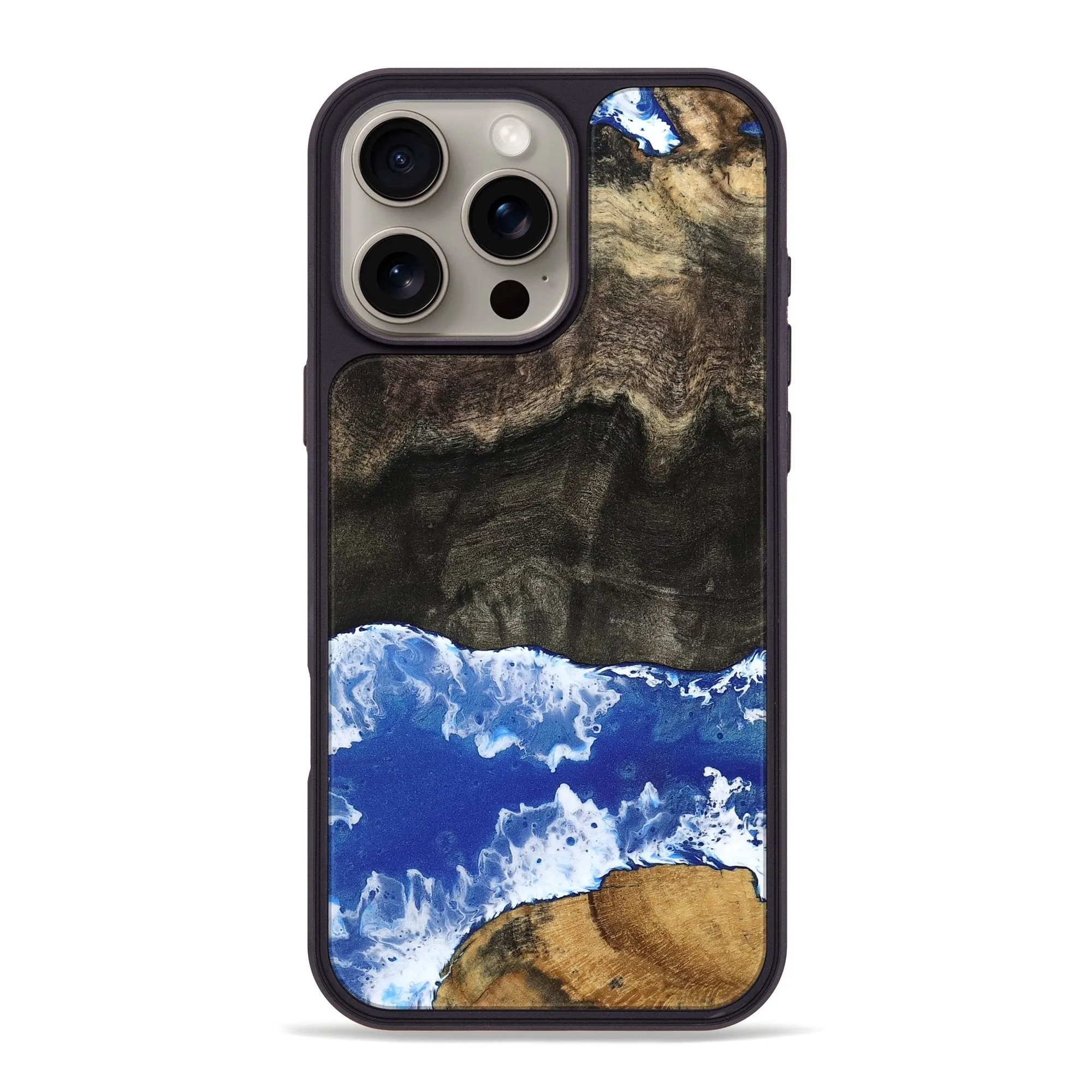 Protective Cover Anti Oil Film Iphone 16 Pro Max Wood Phone Case - Pearl (Coastal, 780932)