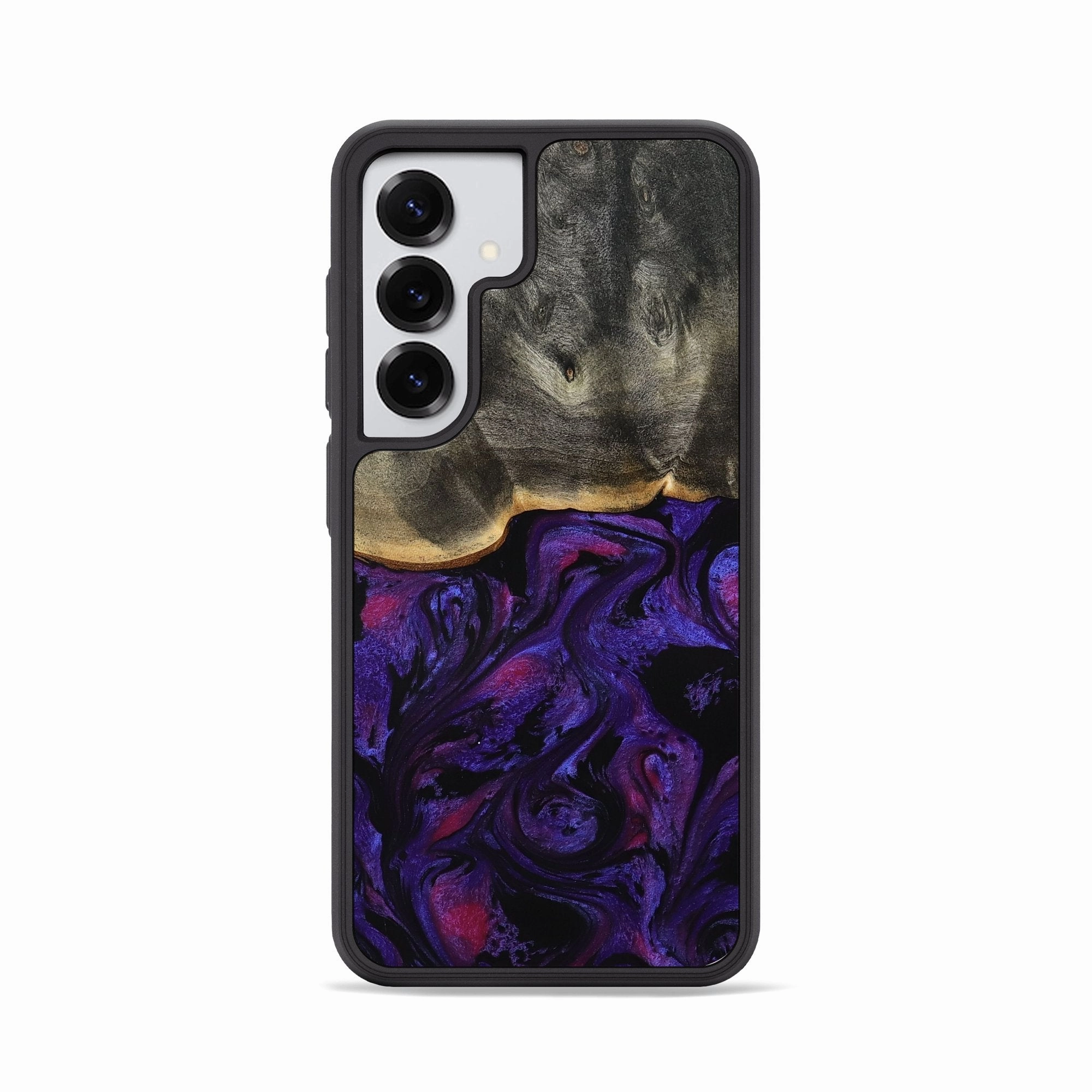 Galaxy S25 Wood Phone Case - Novah (Purple, 780952) Scratch Resistant Anti Finger Grease Film