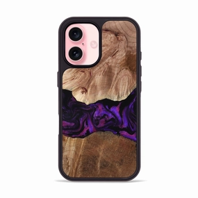 Bubble Free Iphone 16 Wood Phone Case - Imani (Purple, 768124)