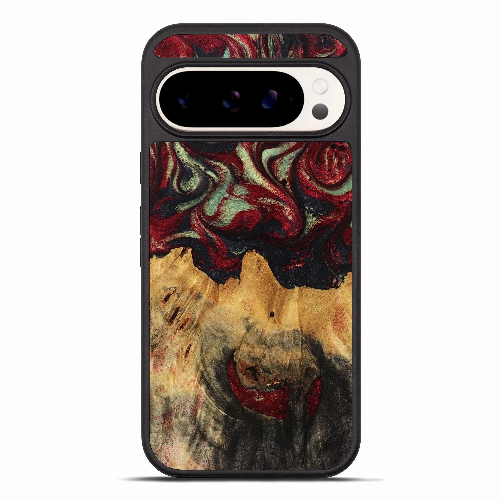 Pixel 10 Pro Xl Wood Phone Case - Hank (Red, 780953) Anti Fingerprint Film