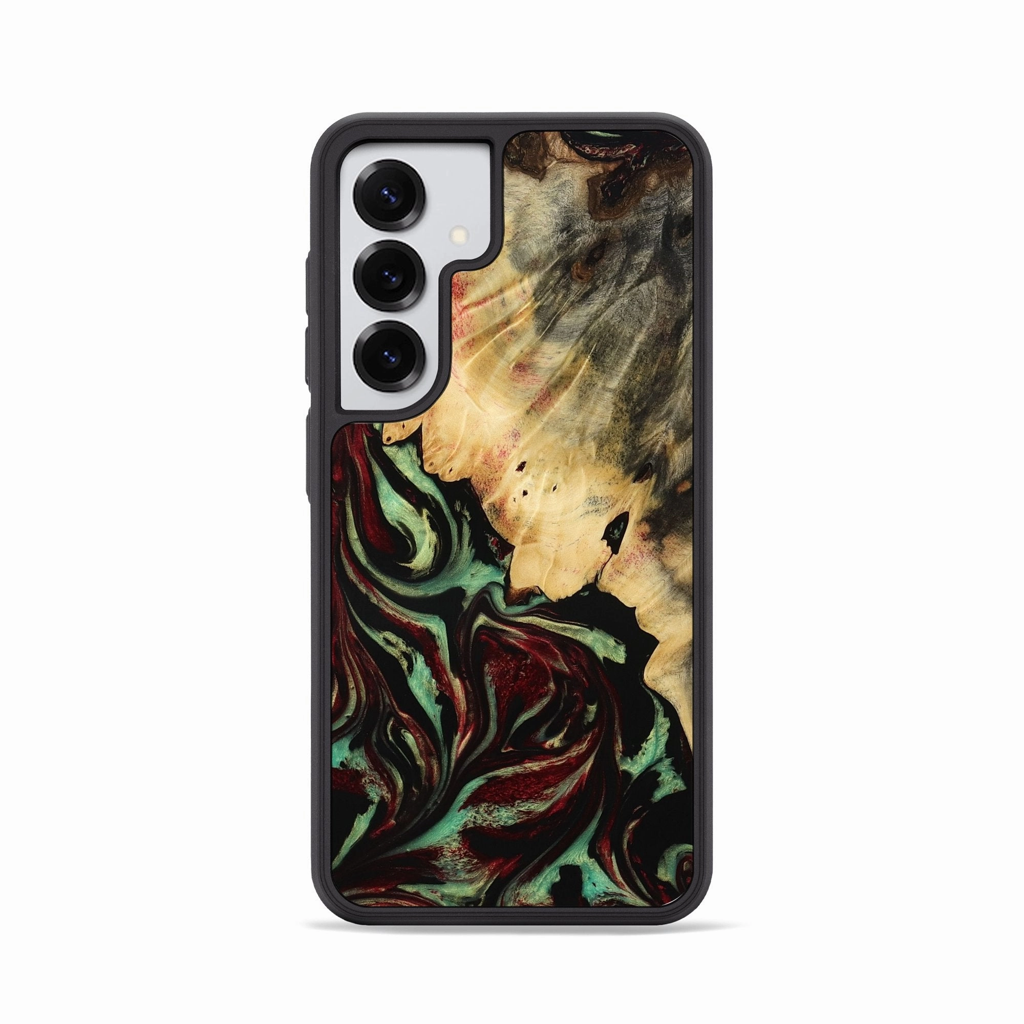 Screen Guard Galaxy S25 Wood Phone Case - Leonora (Red, 772539)