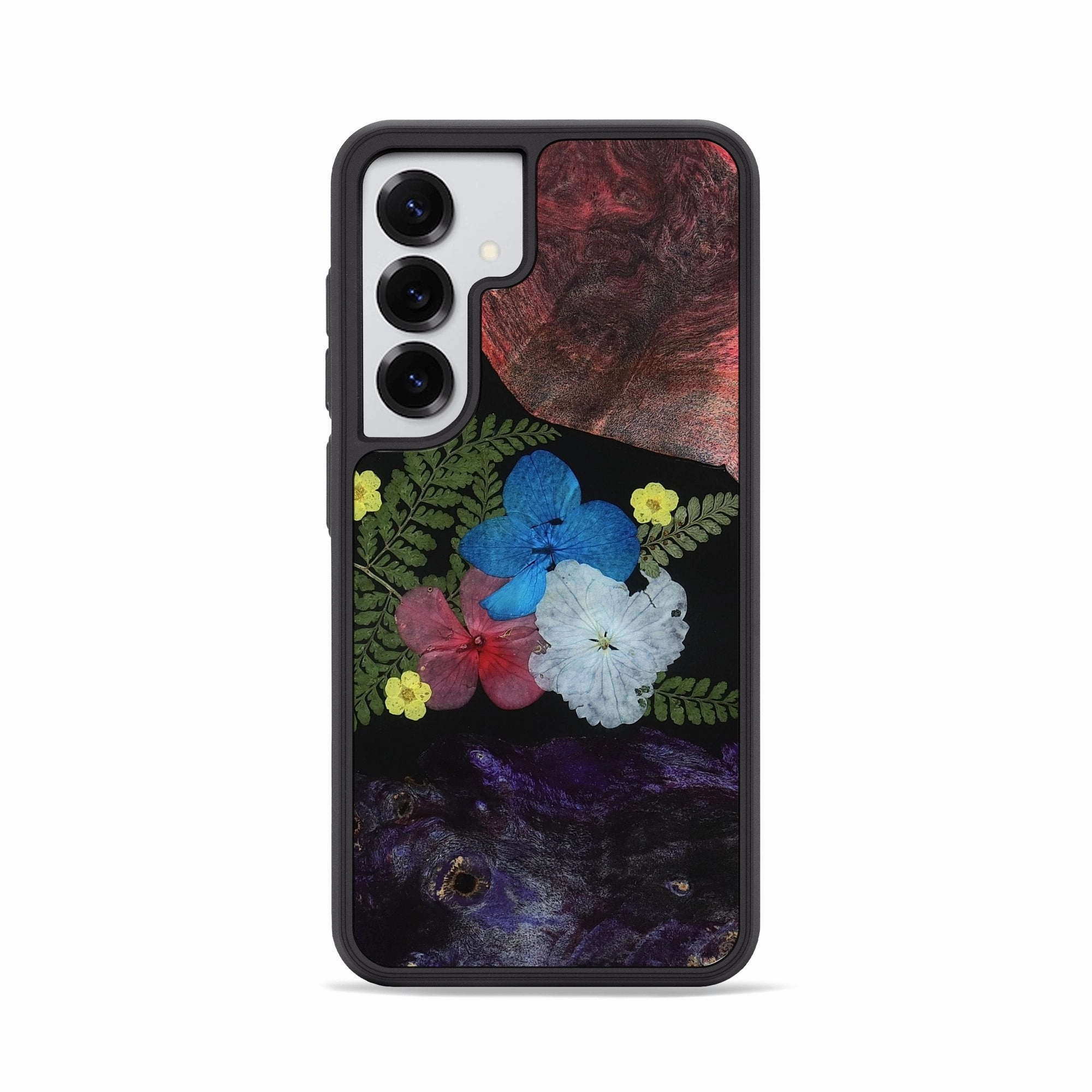 Privacy Screen Smooth Surface Galaxy S25 Wood Phone Case - Edsel (Bloom, 781354)