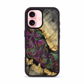Anti Reflection Coating Iphone 16 Wood Phone Case - Kairo (Green, 777008)