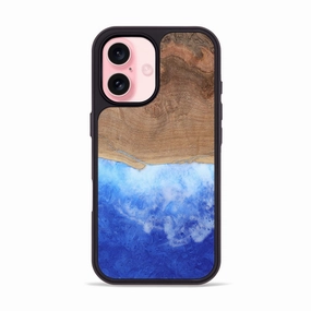 Scratch Resistant Glass Iphone 16 Wood Phone Case - Mettie (Coastal, 780365)