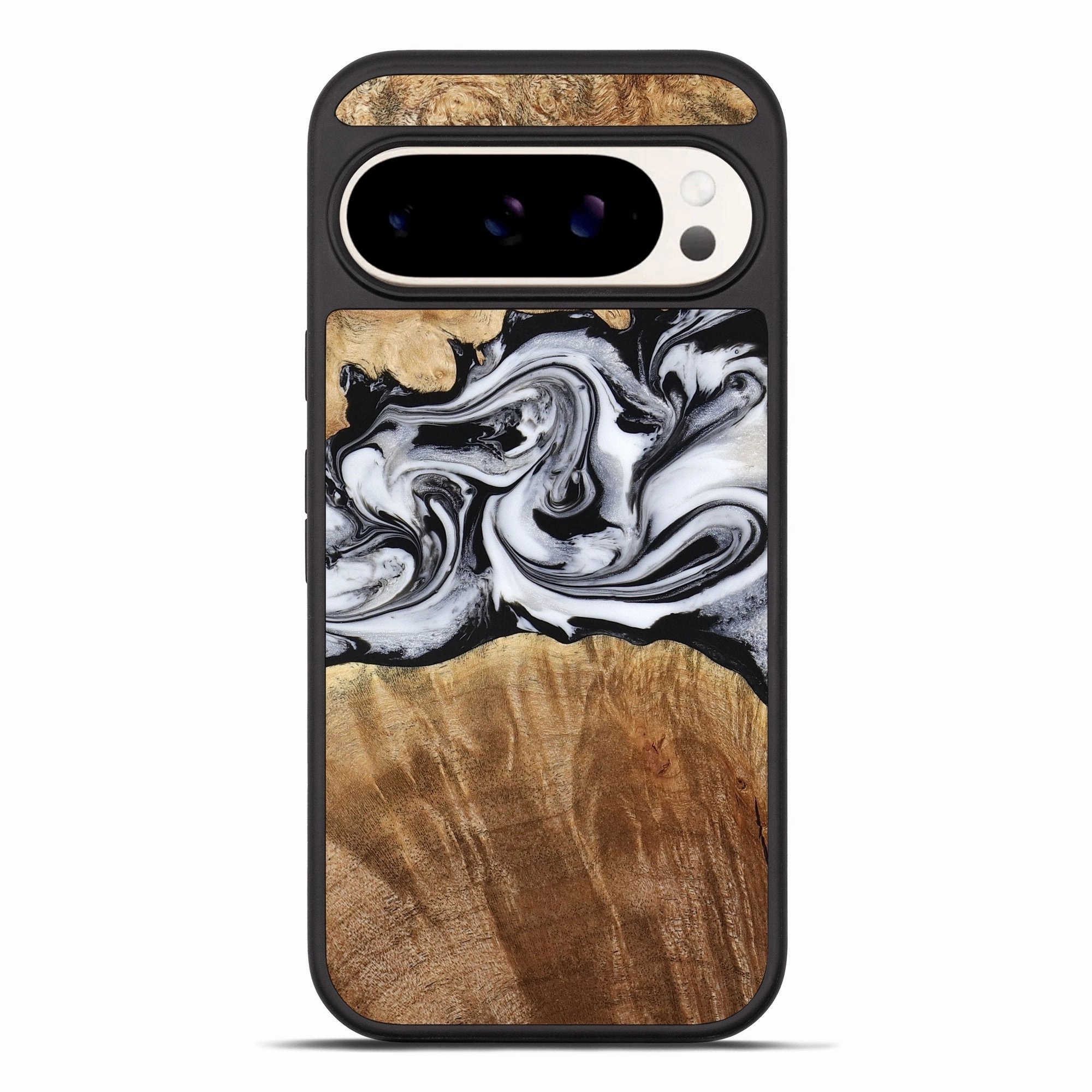 Pixel 10 Pro Xl Wood Phone Case - Sunny (Black & White, 775992) Anti Reflection Screen Anti Finger Smear