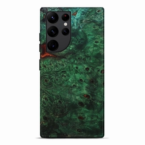 Protective Film Shock Guard Galaxy S22 Ultra Wood Live Edge Phone Case - Kristyn (Wood Burl, 781443)