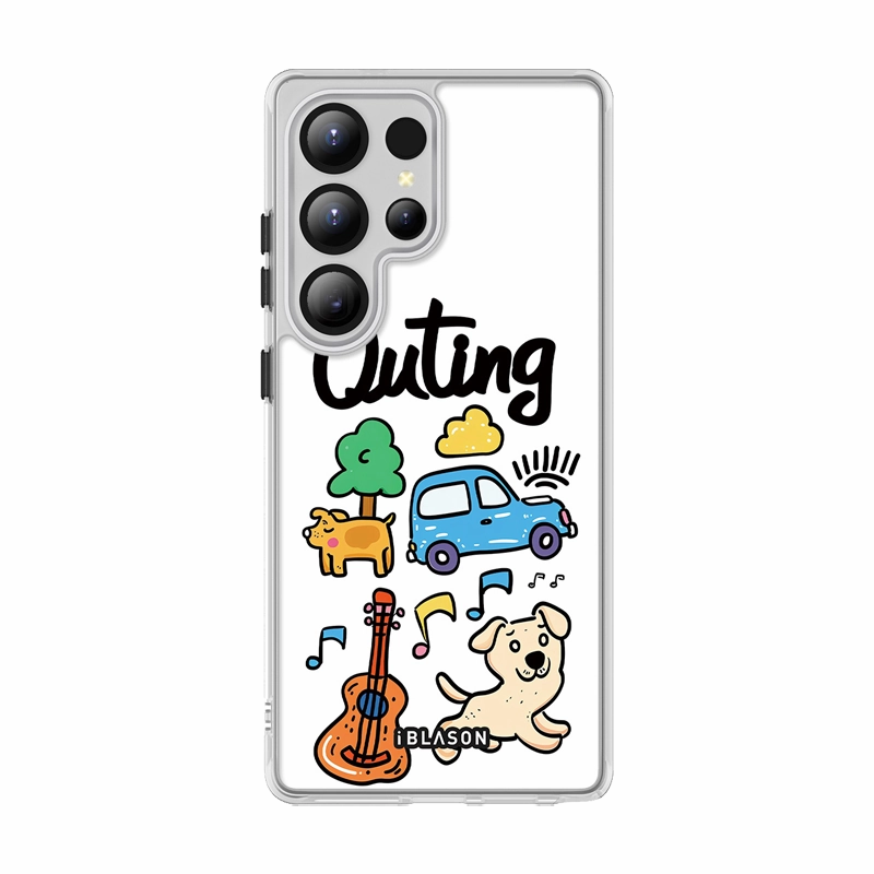 Galaxy S25 Ultra Halo Magsafe Cute Phone Case -Outing Anti Finger Stain Raised Edges