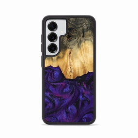 Galaxy S25 Wood Phone Case - Megan (Purple, 765343) Anti Scratch Shield Anti Finger Smear