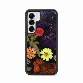 Anti Finger Smudge Film Bubble Free Screen Galaxy S25 Wood Phone Case - Zula (Bloom, 781386)