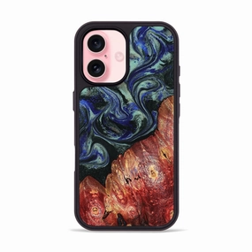 Anti Reflection Grip Friendly Iphone 16 Wood Phone Case - Halley (Green, 780074)