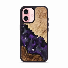 Iphone 16 Wood Phone Case - Shannan (Cosmos, 778073) Anti Spy Film