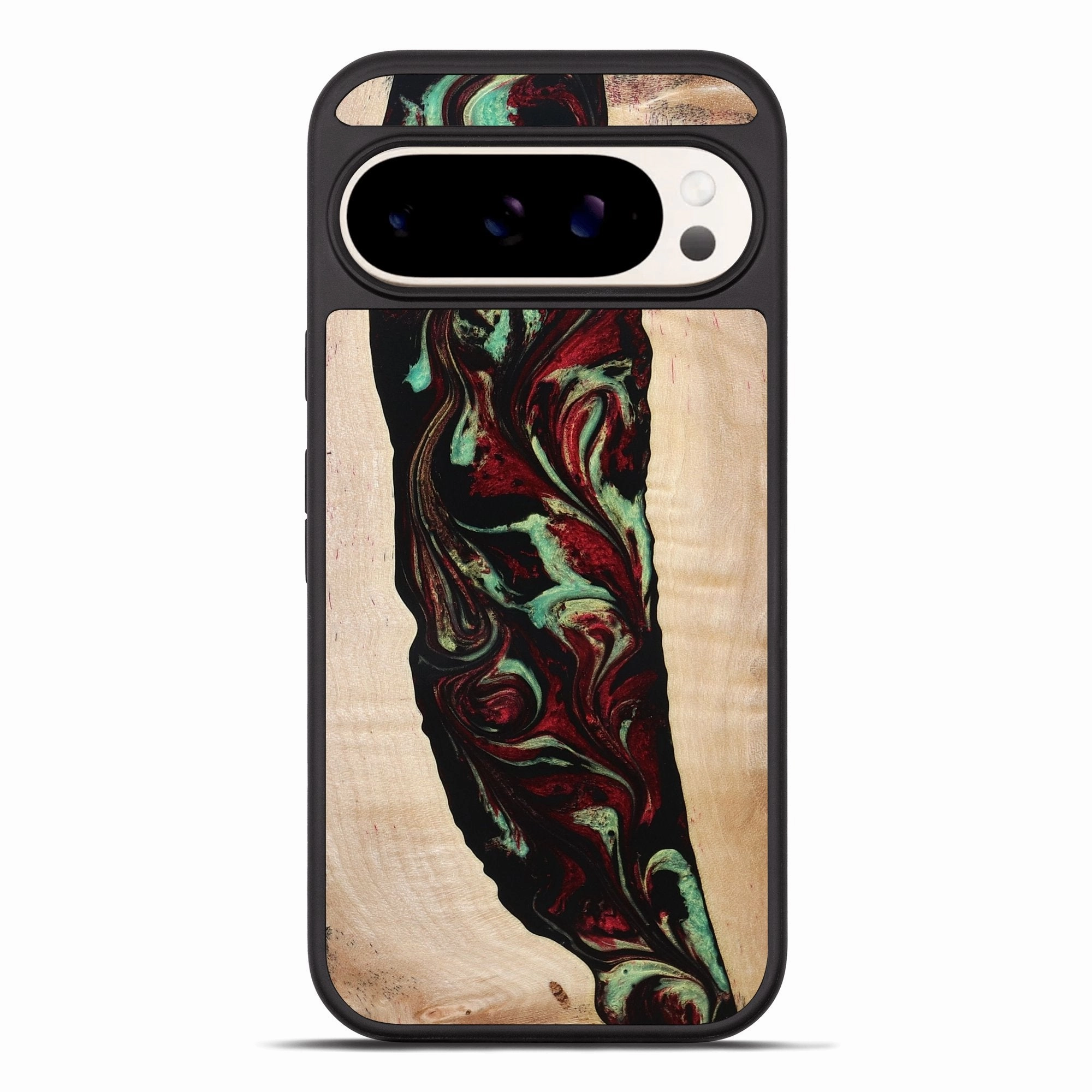 Crystal Clear Anti Finger Mark Pixel 10 Pro Xl Wood Phone Case - Sariah (Red, 775503)