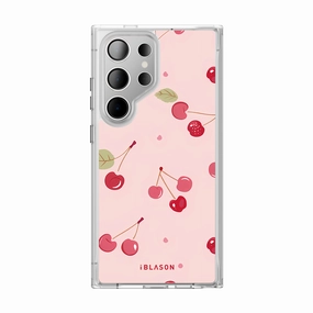 Anti Reflection Coating Anti Scratch Screen Galaxy S23 Ultra Halo Magsafe Cute Phone Case - Cherry On Top