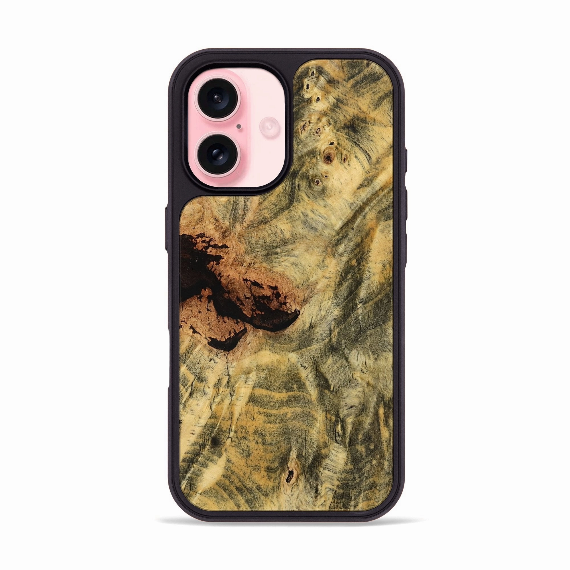 Iphone 16 Wood Phone Case - Rob (Wood Burl, 779314) Fingerprint Resistant Screen Anti Finger Oil Coating